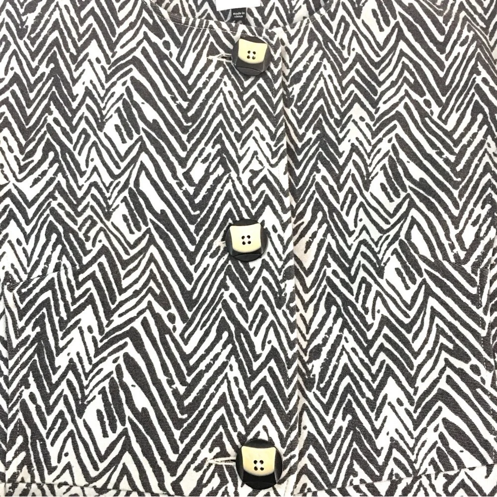 CAbi Zig Zag Chevron Zebra Ponte‎ Knit Jacket Coat